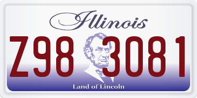 IL license plate Z983081