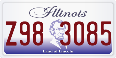 IL license plate Z983085