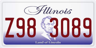 IL license plate Z983089