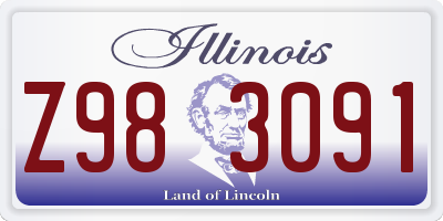 IL license plate Z983091