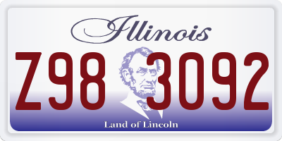 IL license plate Z983092