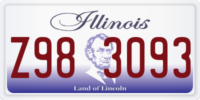 IL license plate Z983093