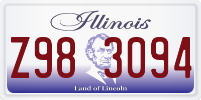 IL license plate Z983094