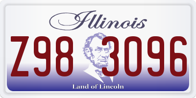 IL license plate Z983096