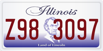 IL license plate Z983097