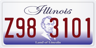 IL license plate Z983101