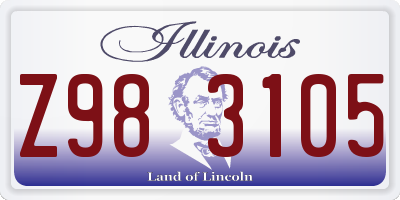 IL license plate Z983105