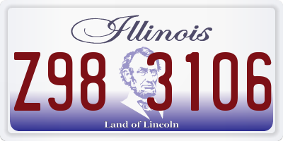 IL license plate Z983106