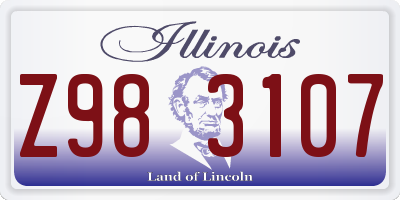 IL license plate Z983107