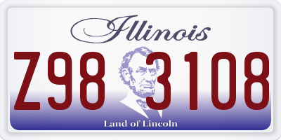 IL license plate Z983108