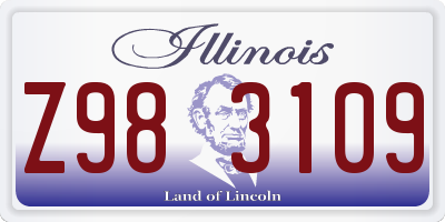 IL license plate Z983109