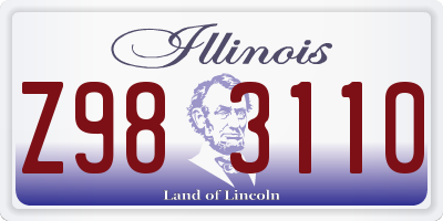 IL license plate Z983110