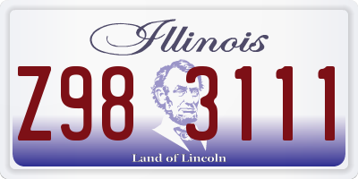 IL license plate Z983111