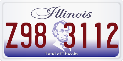 IL license plate Z983112