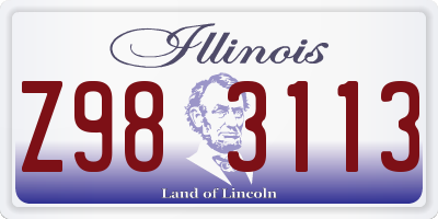 IL license plate Z983113