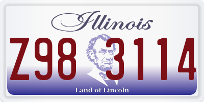 IL license plate Z983114