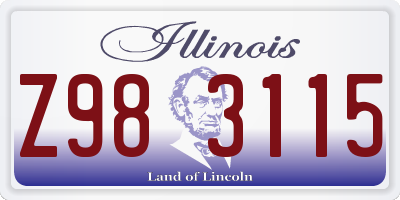 IL license plate Z983115