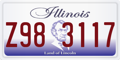 IL license plate Z983117