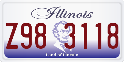 IL license plate Z983118