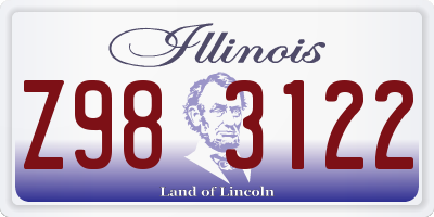 IL license plate Z983122