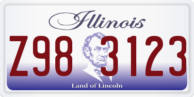 IL license plate Z983123