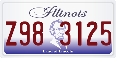 IL license plate Z983125