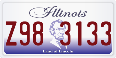 IL license plate Z983133