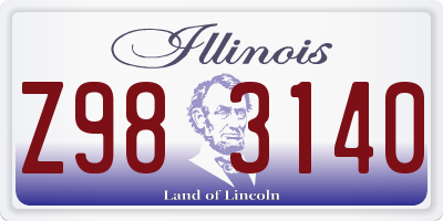 IL license plate Z983140