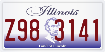 IL license plate Z983141