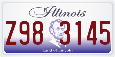 IL license plate Z983145