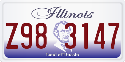 IL license plate Z983147