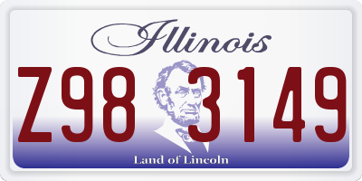 IL license plate Z983149