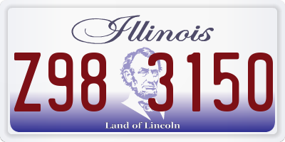 IL license plate Z983150