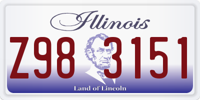 IL license plate Z983151