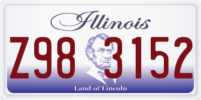 IL license plate Z983152