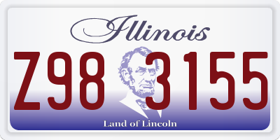 IL license plate Z983155