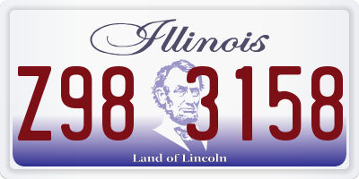 IL license plate Z983158