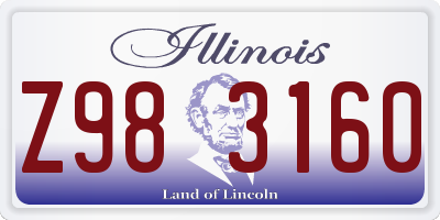 IL license plate Z983160