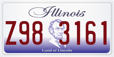 IL license plate Z983161