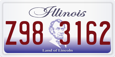 IL license plate Z983162