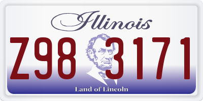 IL license plate Z983171