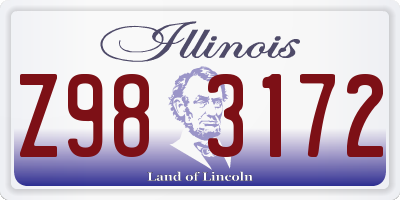 IL license plate Z983172