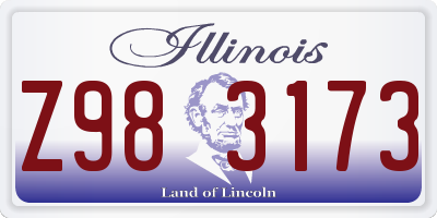 IL license plate Z983173