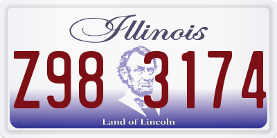 IL license plate Z983174