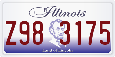 IL license plate Z983175