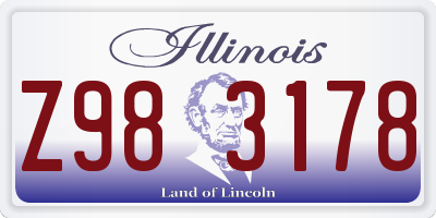 IL license plate Z983178