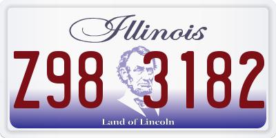 IL license plate Z983182