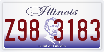 IL license plate Z983183