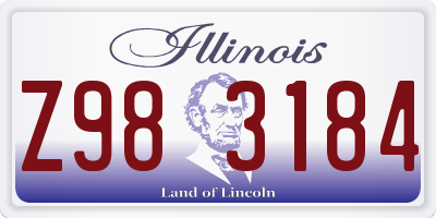 IL license plate Z983184