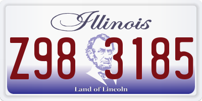 IL license plate Z983185